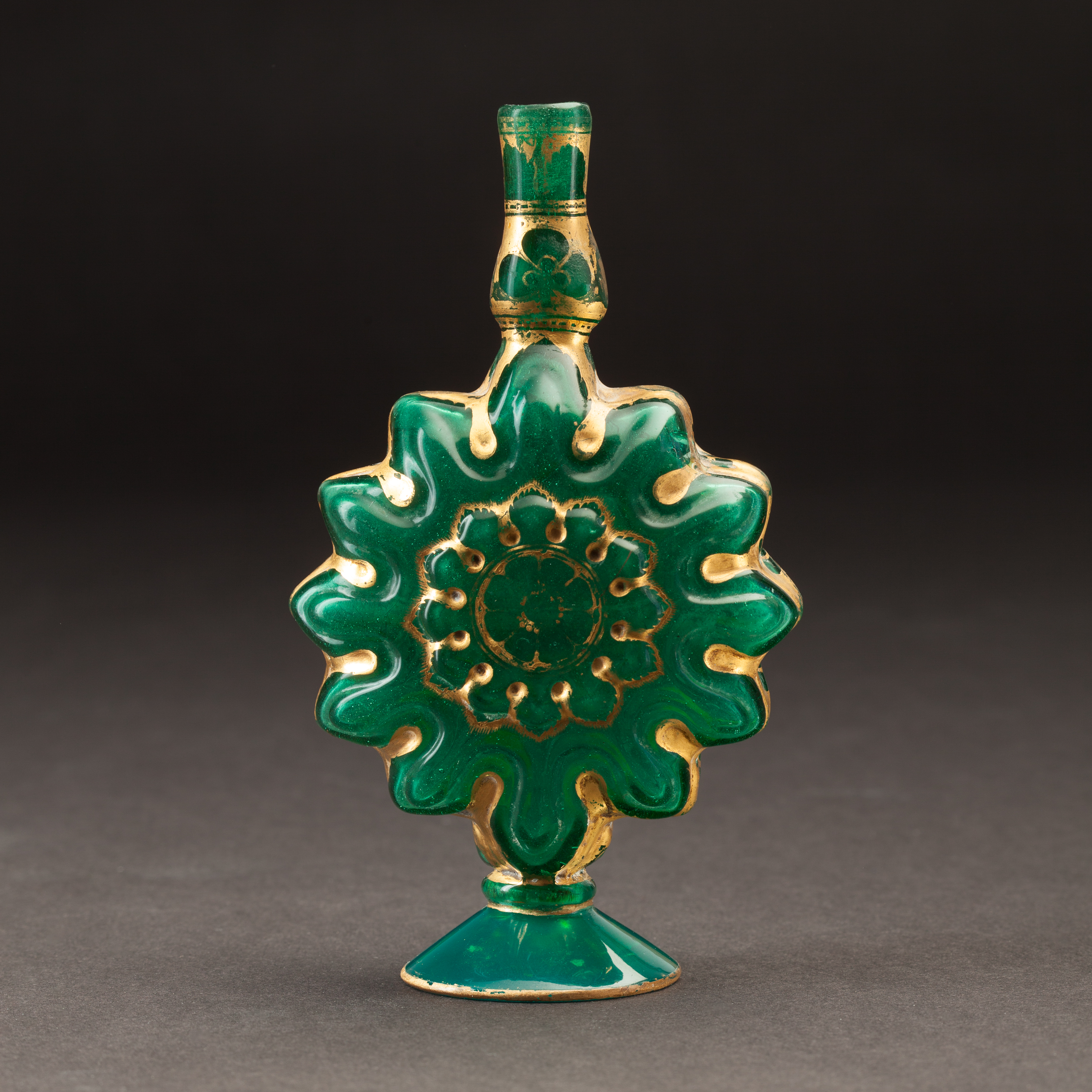 Mughal Green Glass Rosewater Sprinkler